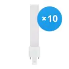 Opakowanie 10x Ledvance Dulux-S LED 4W - 840 Zimna Biel | 2-Piny - Zamienne 9W