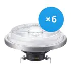 Opakowanie 6x Philips MASTER LED Spot Reflektor G53 AR111 20W 1270lm 45D - 930 Ciepła Biel | Najlepsze renderowanie kolorów - Ściemnianie - Zamienne 100W
