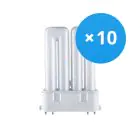 Opakowanie 10x Osram Dulux F 24W 830 | Ciepła Biel - 4-Piny
