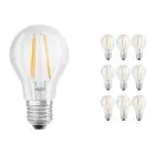 Opakowanie 10x Ledvance Classic LED E27 Gruszka Włókno Przezroczysty 4.2W 470lm - 927 Bardzo Ciepła Biel | Najlepsze renderowanie kolorów - Ściemnianie - Zamienne 40W