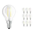 Opakowanie 10x Ledvance Classic LED E14 Gruszka Włókno Przezroczysty 2.5W 250lm - 827 Bardzo Ciepła Biel | Zamienne 25W