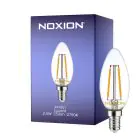Noxion Lucent LED E14 świeca Włókno Przezroczysty 2.5W 250lm - 827 Bardzo Ciepła Biel | Zamienne 25W