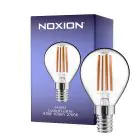 Noxion Lucent Lustre LED E14 Piłka Włókno Przezroczysty 4.5W 470lm - 827 Bardzo Ciepła Biel | Ściemnianie - Zamienne 40W