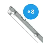 Opakowanie 8x Noxion Oprawy Hermetyczne LED Mieszkaniowy Poseidon V2.0 | Nadaje Się Do 2x150cm Rura LED