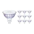 Opakowanie 10x Philips Master Value LED Spot GU5.3 MR16 5.8W 460lm 36D - 930 Ciepła Biel | Najlepsze renderowanie kolorów - Ściemnianie - Zamienne 35W