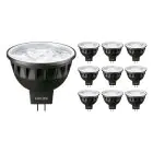 Opakowanie 10x Philips Master LED Spot GU5.3 MR16 7.5W 500lm 36D - 930 Ciepła Biel | Najlepsze renderowanie kolorów - Ściemnianie - Zamienne 50W