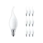 Opakowanie 10x Philips Corepro LED Świeca E14 Zgięty-tip Matowy 2.2W 250lm - 827 Bardzo Ciepła Biel - Zamienne 25W