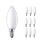 Opakowanie 10x Philips Corepro LED Świeca E14 Matowy 4.3W 470lm - 827 Bardzo Ciepła Biel | Zamienne 40W
