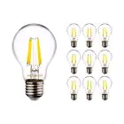 Opakowanie 10x Noxion Lucent LED E27 Gruszka Włókno Przezroczysty 8.5W 1055lm - 827 Bardzo Ciepła Biel | Ściemnianie - Zamienne 75W