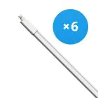 Opakowanie 6x Bright Choice Oprawy Hermetyczne LED 27W 2970lm - 840 Zimna Biel | 150cm