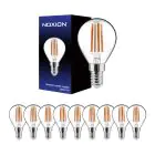 Opakowanie 10x Noxion Lucent Lustre LED E14 Piłka Włókno Przezroczysty 4.5W 470lm - 827 Bardzo Ciepła Biel | Ściemnianie - Zamienne 40W