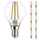 Opakowanie 10x Noxion Lucent LED E14 Piłka Włókno Przezroczysty 2.5W 250lm - 827 Bardzo Ciepła Biel | Zamienne 25W