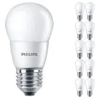 Opakowanie 10x Philips Corepro LED Lustre E27 Piłka Matowy 7W 806lm - 827 Bardzo Ciepła Biel | Zamienne 60W