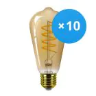 Opakowanie 10x Philips MASTER Value LED Żarówka E27 Edison Włókno Złoty 4W 250lm - 818 Bardzo Ciepła Biel | Ściemnianie - Zamienne 25W