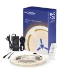 Noxion Taśma LED Naga 5 Metr Kompletny zestaw - Smart Wifi - 24V - 120LEDs/m - 9.6W/m - 927 Bardzo Ciepła Biel | 8mm - IP20 - Najlepsze Renderowanie Kolorów - SMD2835
