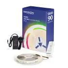 Noxion Taśma LED Naga 5 Metr Kompletny zestaw - Zigbee - 24V - 90LEDs/m - 12W/m - RGBW - 930-965 Przestrajalny Valkoinen | 12mm - IP20 - Najlepsze Renderowanie Kolorów - SMD2835+SMD5050