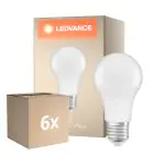 Opakowanie 6x Ledvance Classic LED E27 Gruszka Matowy 8.8W 806lm - 827 Bardzo Ciepła Biel | Ściemnianie - Zamienne 60W