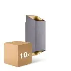 Opakowanie 10x Nordlux Nico Światło Ścienne Aluminium Antracyt Up & Down | IP54 - Nadaje Się Do 2x GU10