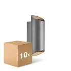 Opakowanie 10x Nordlux Nico Światło Ścienne Aluminium Antracyt Up & Down | IP54 - Nadaje Się Do 2x GU10