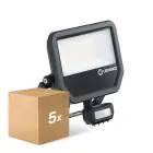 Opakowanie 5x Ledvance LED Iluminacja Aluminium Czarny 41W 6000lm 100D - 840 Zimna Biel | IP65 - Czujnik Ruchu I Światła - Symetryczny