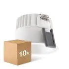 Opakowanie 10x Ledvance LED Spot Ciemnylight Aluminium Valkoinen 8W 680lm 36D - 930 Ciepła Biel | Aukko 68mm - IP44 - Najlepsze renderowanie kolorów - Ściemnianie