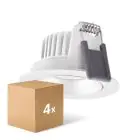 Opakowanie 4x Ledvance LED Spot Adjust Aluminium Valkoinen 8W 720lm 36D - 940 Zimna Biel | Aukko 68mm - IP20 - Najlepsze renderowanie kolorów - Ściemnianie