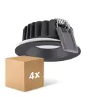 Opakowanie 4x Ledvance LED Spot Air Fix Aluminium Czarny 6W 510lm 36D - 930 Ciepła Biel | Aukko 68mm - IP65 - Najlepsze renderowanie kolorów - Ściemnianie