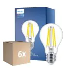 Opakowanie 6x Philips MASTER Value LED Żarówka E27 Gruszka Przezroczysty 7.8W 1055lm - 927 Bardzo Ciepła Biel | Najlepsze renderowanie kolorów - Ściemnianie - Zamienne 75W