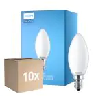 Opakowanie 10x Philips Corepro LED Świeca E14 Matowy 6.5W 806lm - 827 Bardzo Ciepła Biel | Zamienne 60W