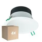 Opakowanie 4x Philips LED Downlight Coreline DN142B Aluminium Valkoinen 9.8W 1200lm 60D - 840 Zimna Biel | Aukko 155mm - IP20 - Valkoinen Reflektor
