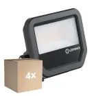 Opakowanie 4x Ledvance LED Iluminacja Aluminium Czarny 17W 2400lm 100D - 840 Zimna Biel | IP66 - Symetryczny