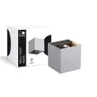 D'Lite Światło Ścienne Nova Srebro Up & Down 4.9W 480lm - 830 Ciepła Biel | IP54 - Regulowany kąt wiązki