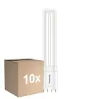 Opakowanie 10x Philips CorePro PL-L LED Żarówka HF 8W - 840 Zimna Biel | 4-Piny - Zamienne 18W