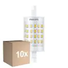 Opakowanie 10x Philips CorePro LED R7S Linear 78mm Przezroczysty 7W 950lm - 830 Ciepła Biel | Zamienne 60W