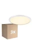 Opakowanie 3x Nordlux LED Lampa sufitowa Oja 24 Valkoinen 11W 1250lm - 827 Bardzo Ciepła Biel