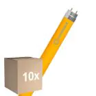 Opakowanie 10x Ledvance Rura LED T8 Superior (EM/Mains) High Output 18W 2000lm - Żółty | 120cm - Zamienne 36W