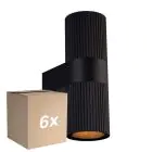 Opakowanie 6x Nordlux Kyklop Światło Ścienne Aluminium Czarny Up & Down | Nadaje Się Do 2x GU10