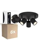 Opakowanie 6x D'Lite Lampa sufitowa Trop Piaszczysty Czarny | Nadaje Się Do 3x GU10