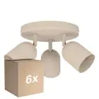 Opakowanie 6x Eglo Sufit Spot Tilston Stal Piaszczysty | Nadaje Się Do 3x E14
