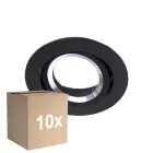 Opakowanie 10x Noxion Wpuszczany Spot Drome MR16 uchylny Czarny | Aukko 69mm - GU10 Trzonek