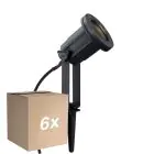Opakowanie 6x Nordlux Kolec Light Aluminium Czarny | Nadaje Się Do GU10