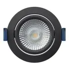 EcoDim Wpuszczany Spot Czarny 6W 450lm 60D 827- 860 Przestrajalny Valkoinen | RGB - 85mm - Aukko 75mm - IP54 - Zigbee Ściemnianie