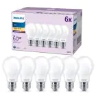 Opakowanie 6x Philips Żarówka LED E27 Gruszka Matowy 7W 806lm - 827 Bardzo Ciepła Biel