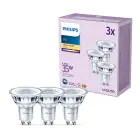 Opakowanie 3x Philips LED Spot GU10 PAR16 4W 255lm 36D - 827 Bardzo Ciepła Biel