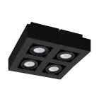 Eglo Sufit Spot Mendoza Stal Czarny 18.8W 1380lm - 830 Ciepła Biel | Ściemnianie - Nadaje Się Do GU10