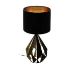 Eglo Lampa Stołowa Carlton 5 Stal Czarny Miedź | IP20 - Nadaje Się Do 1x E27 
