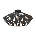 Eglo Lampa sufitowa Carlton 6 Stal Czarny Miedź | IP20 - Nadaje Się Do 1x E27 