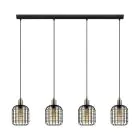 Eglo Lampa Wisząca Chisle Stal Czarny | IP20 - Nadaje Się Do 4x E27 