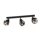 Eglo Lampa sufitowa Carlton 7 Stal Czarny Miedź | IP20 - Nadaje Się Do 3x E27 