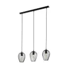 Eglo Lampa Wisząca Newtown Stal Czarny | IP20 - Nadaje Się Do 3x E27 